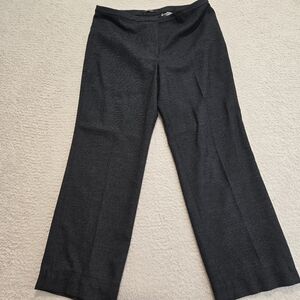 Tahari Dress Pants Women's 8 Dark Gray/Black Flat Front Officecore